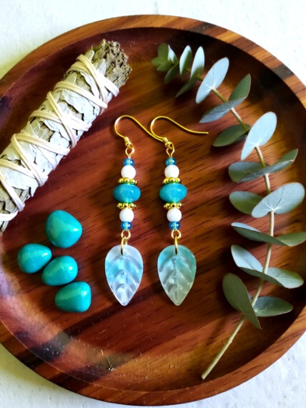 Color Pop: Turquoise & Aqua Edition! Vibrant Beaded Leaf Earrings for Summer!